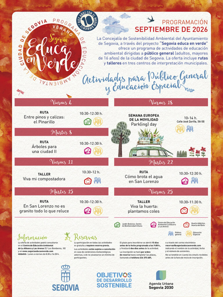 Cartel ‘Segovia Educa en Verde’ NP Ayuntamiento de Segovia