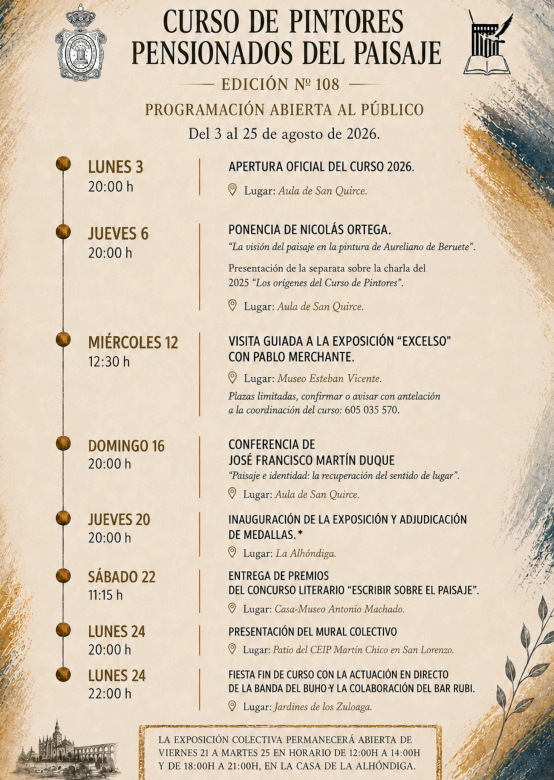 Actividades Curso de Pintores Pensionados del Paisaje de Segovia
