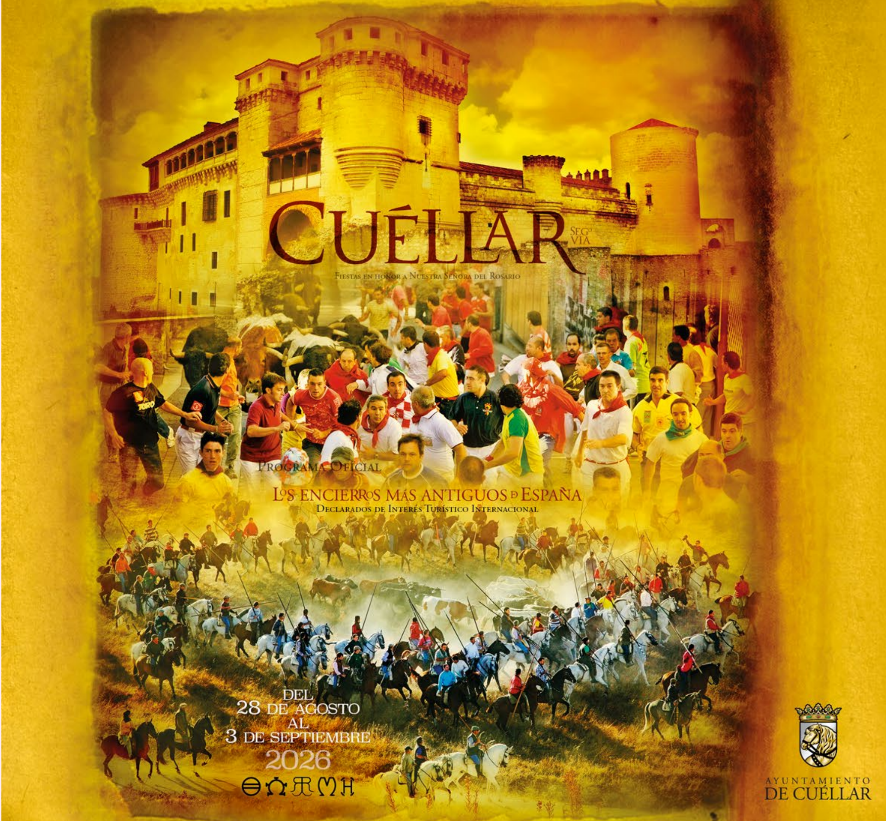 Portada programa fiestas encierros y toros de Cuéllar 2026 NP Ayuntamiento de Cuéllar