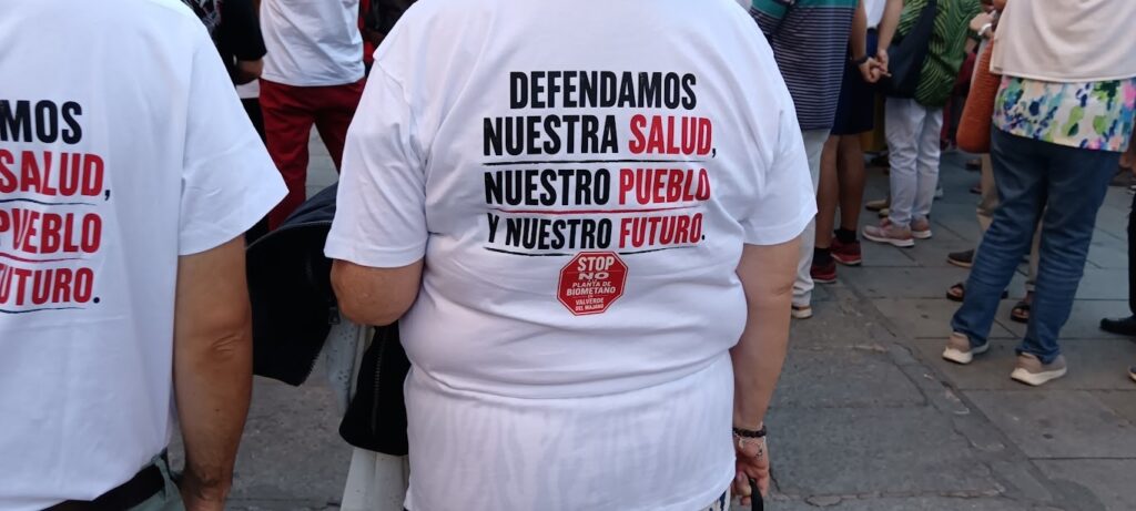 Concentración contra las plantas de Biogás y Biometano en la provincia de Segovia NP Foro Social de Segovia
