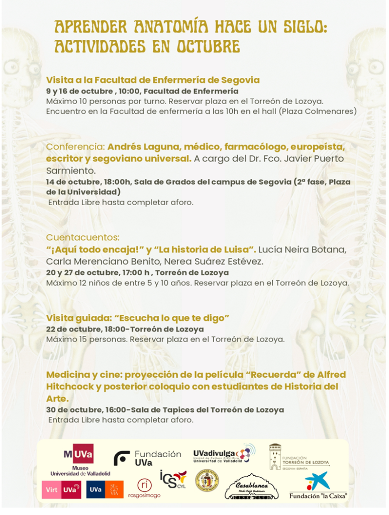 Actividades en torno a la exposición sobre anatomía NP Torreón de Lozoya
